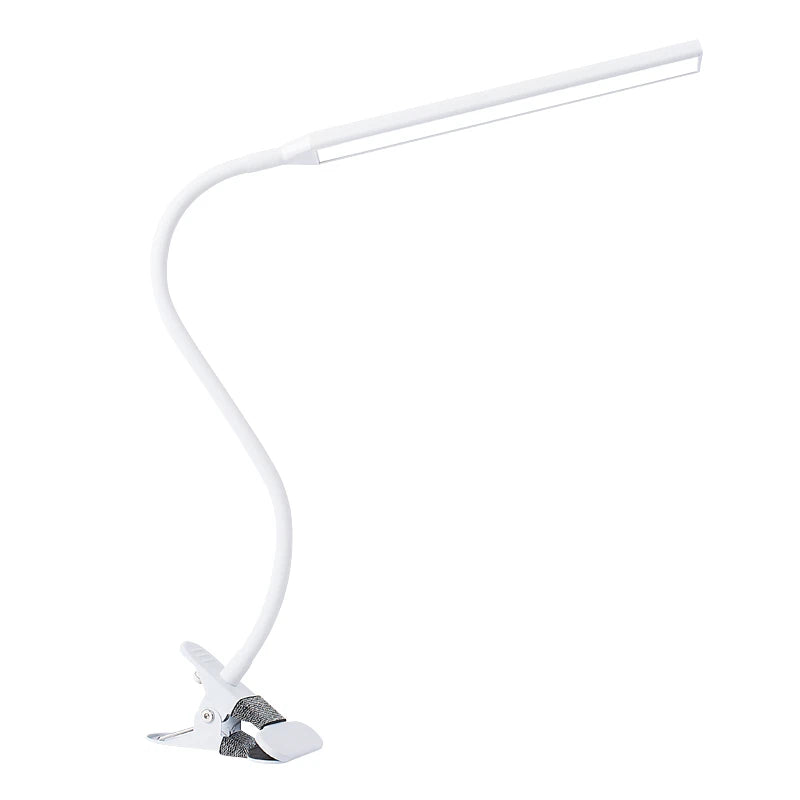 LED 360° Folding Clamp Desk Lamp Eye Protection Rechargeable Table Lamp Clip on Light for Bed Reading Working and Computers