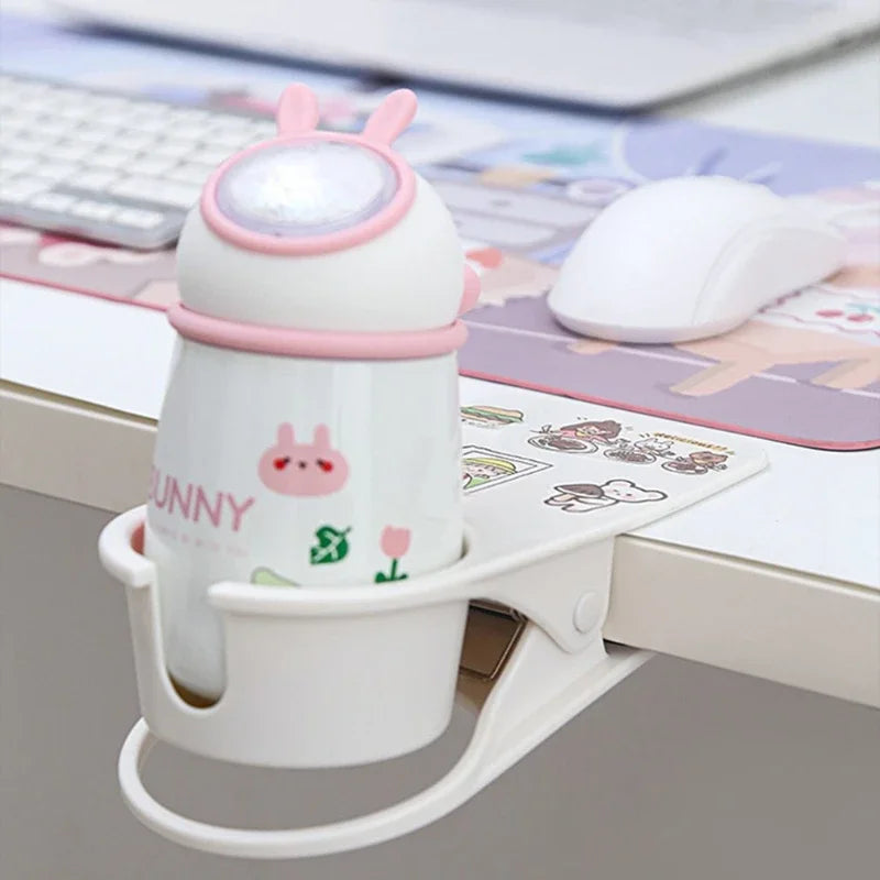 ABS Cup Holder Automotive Creativity Table Side Water Cup Holder Office Desk Computer Desk Fixed Cup Holder