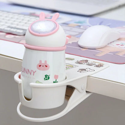 ABS Cup Holder Automotive Creativity Table Side Water Cup Holder Office Desk Computer Desk Fixed Cup Holder