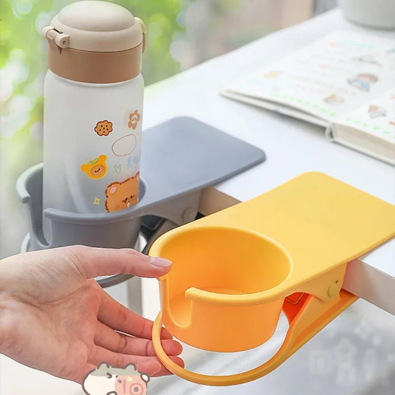 ABS Cup Holder Automotive Creativity Table Side Water Cup Holder Office Desk Computer Desk Fixed Cup Holder